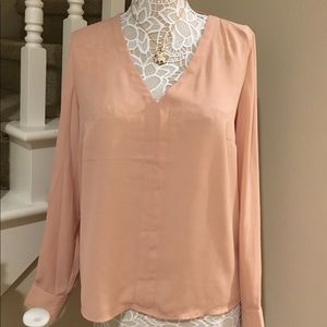 Dalia blush long sleeve blouse